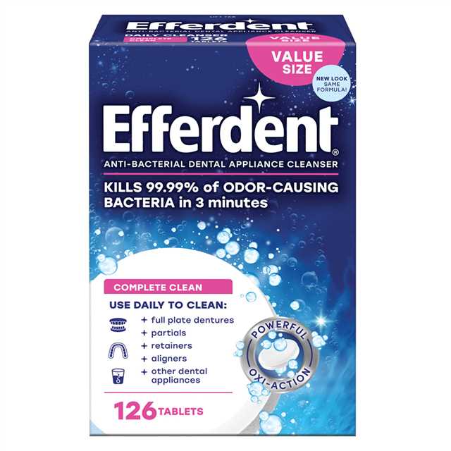 Denture tablets for cleaning
