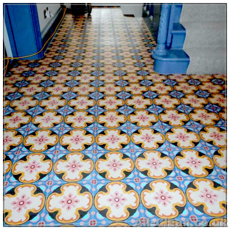 Finishing Touches to Clean Victorian Floor Tiles